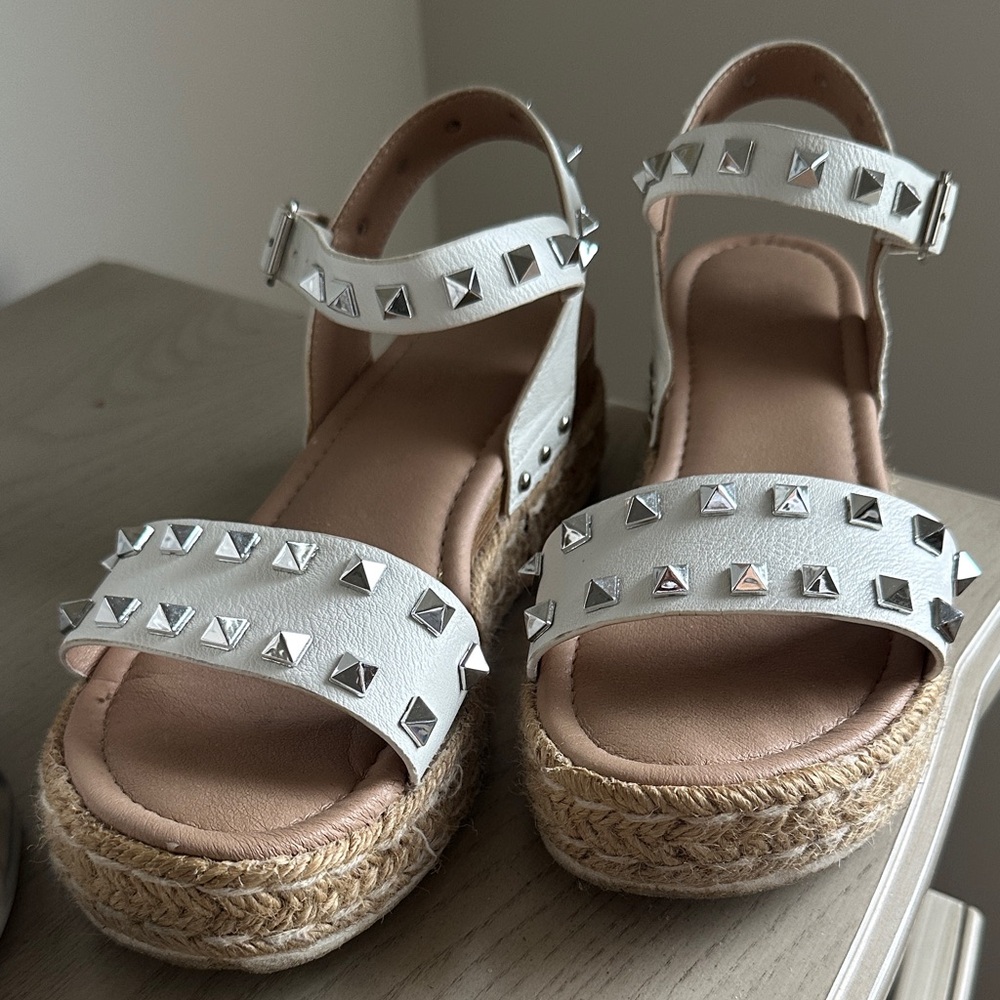 Melissa White Studded Platform Sandals